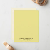 Khaki Color Professional Modern Plain Minimalist ノートカード (正面/裏面インサイチュ)