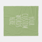 Khaki Custom Birthday Text Blanket Gift for Moms  フリースブランケット (正面(横))