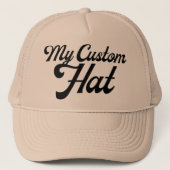 KHAKI Custom Trucker Hat Mesh Back Cap Blank キャップ (正面)