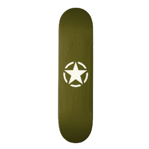 Khaki Greenの星型ヴィンテージ スケートボード