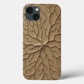 Khaki Organic Embossed Pattern iPhone Case Case-Mate iPhoneケース (裏面)