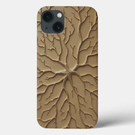 Khaki Organic Embossed Pattern iPhone Case iPhone 13ケース