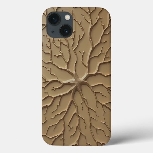 Khaki Organic Embossed Pattern iPhone Case Case-Mate iPhoneケース (裏面)