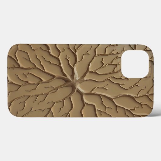 Khaki Organic Embossed Pattern iPhone Case Case-Mate iPhoneケース (裏面 (横))