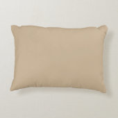 Khaki Solid Color, Cushion, Simple, Modern, Netral アクセントクッション (裏面)