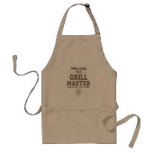 Khaki/Tan Apron The Grill Master - Personalized スタンダードエプロン (正面)