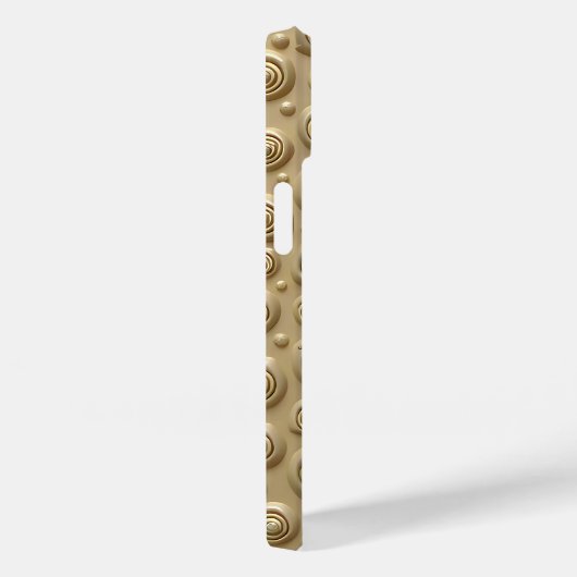 Khaki Textured iPhone Case with Spiral Design Case-Mate iPhoneケース (裏面 / 右)