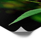 Khalil Gibranの写真と紫のベニバナ引用文 ポスター (角)