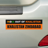 Khalistanからのインド バンパーステッカー (車上)
