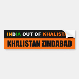 Khalistanからのインド バンパーステッカー