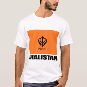 Khalistanの旗の服装 Tシャツ