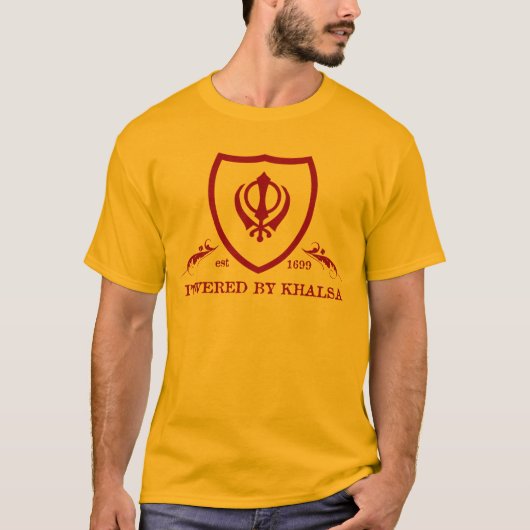 Khalsa -オレンジTシャツ Tシャツ (正面)
