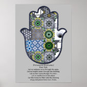 Khamsa Hand Poster Design 2 Owner Upscale ポスター (正面)
