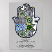 Khamsa Hand Poster Design 2 Renter Upscale ポスター (正面)