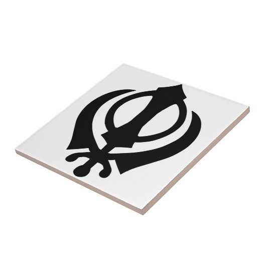 Khandaのシーク教徒の記号 タイル (側面)