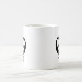 Khandaのシーク教徒の黒 コーヒーマグカップ (中央)