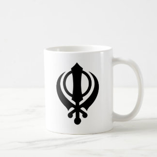 Khandaのシーク教徒の黒 コーヒーマグカップ