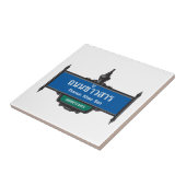 Khaoサンの交通標識、バンコク、タイ タイル (側面)