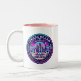 Kharg Island Homes Iran Vaporwave Mug ツートーンマグカップ