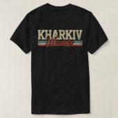 Kharkivウクライナ旅行記念レトロヴィンテージギフト Tシャツ (デザイン正面)