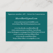 KHarvillの芸術の名刺 名刺 (裏面)