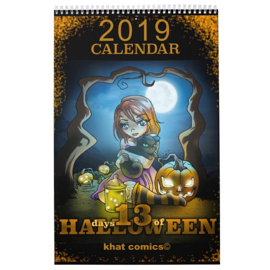 Khatの漫画13日のハロウィンのカレンダー カレンダー (カバー)