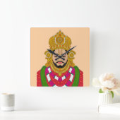 Khatu Shyam Ji Wall Clock スクエア壁時計 (ホーム)
