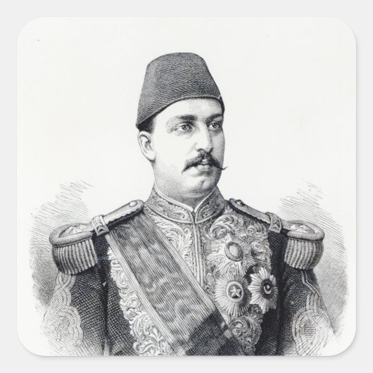 Khedive Tawfigのポートレート スクエアシール (正面)