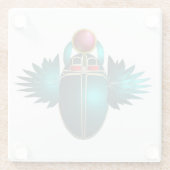 Kherpiライジングサンの神、スカラブト。 ガラスコースター (裏面)