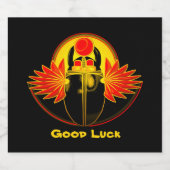 Kherpiライジングサンの神、スカラブト。 スパークリングワインラベル (シングルラベル)