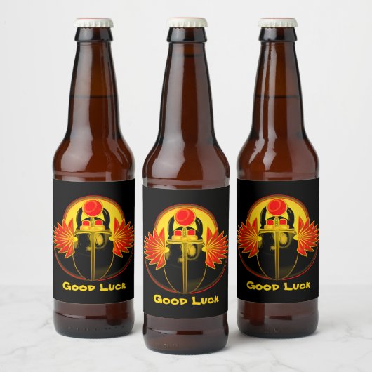 Kherpiライジングサンの神、スカラブト。 ビールラベル (ボトル)