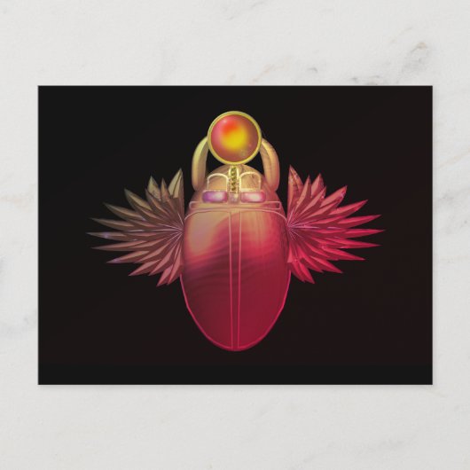 Kherpiライジングサンの神、スカラブト。 ポストカード (正面)