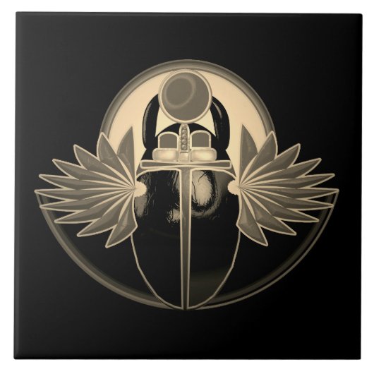 Kherpi古代エジプトの日の昇る神 タイル (正面)