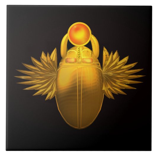 Kherpi古代エジプトの日の昇る神 タイル (正面)