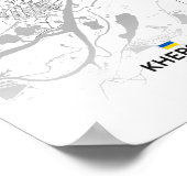 Kherson Ukraine Map Flag  ポスター (角)