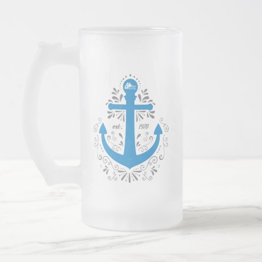 KHHのいかりによって曇らされるマグ フロストグラスビールジョッキ (左)