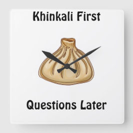 Khinkali スクエア壁時計