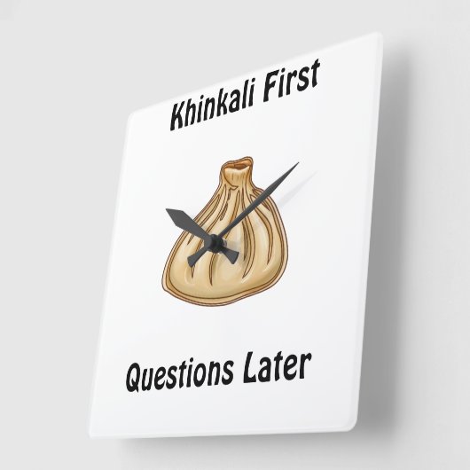 Khinkali スクエア壁時計 (傾斜)