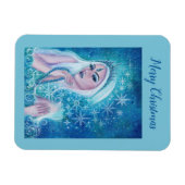 Khione godddess of snow art by Renee Lavoie Holida マグネット (横)