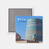 Khiva，ウズベキスタン – イスラームKhodja Minaret マグネット (正面/裏面)