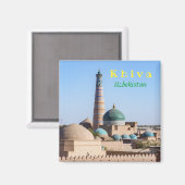 Khiva，ウズベキスタン – イスラームKhodja Minaret & Mosque マグネット (正面/裏面)