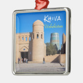 Khiva,ウズベキスタン – ツイン改築ゲート メタルオーナメント (左)