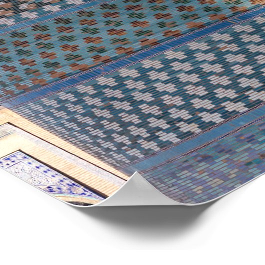 Khiva,ウズベキスタン – 未完のカルタマイナーミナレット ポスター (角)