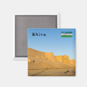 Khiva City Wall - Uzbekistan マグネット (正面/裏面)