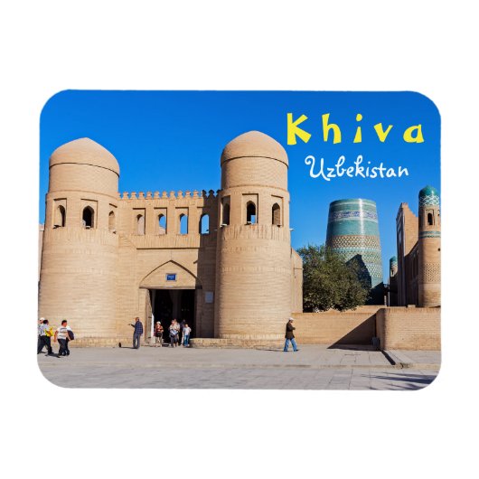 Khiva, Uzbekistan - Twin-turreted Gate マグネット (横)