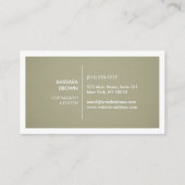 KHKI LINENにあなたのイニシャル/モノグラムとボックスロゴ 名刺 (裏面)