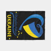 Khmelnytskyi Ukraine National Flag Heart Emblem Cr フリースブランケット (正面(横))
