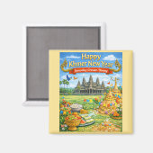 Khmer New Year Celebration-Sousdey Chnam Thmey マグネット (正面/裏面)