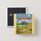 Khmer New Year Celebration-Sousdey Chnam Thmey 缶バッジ (正面&裏面)