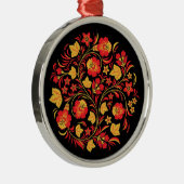 Khokhlomaのロシアのな民芸のクリスマスのオーナメント メタルオーナメント (右)